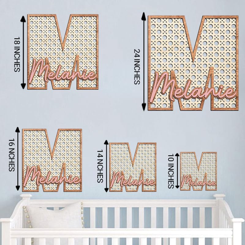 Personalized Boho Wooden Name Sign, Letter Wall Decor - Image 6