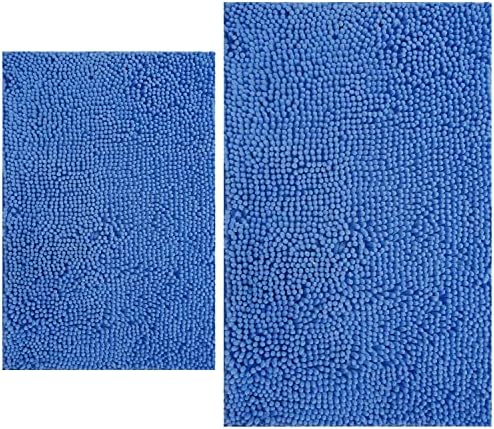 BOANKODU Bathroom Rugs Sets 2 Piece, Extra Soft Chenille Bath Mat Absorbent by BOANKODU