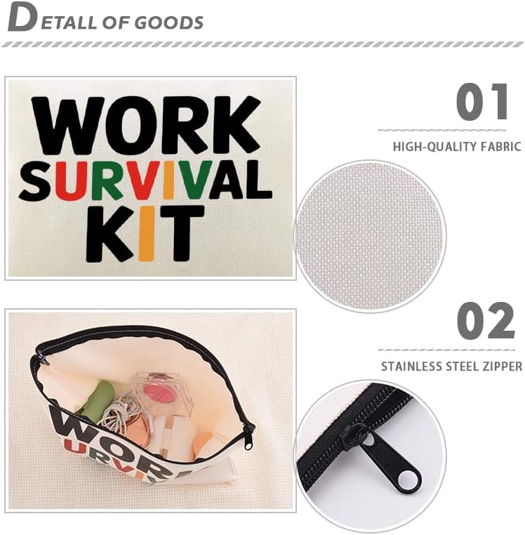 Funny Work Survival Kit Zipper Bag - Image 5