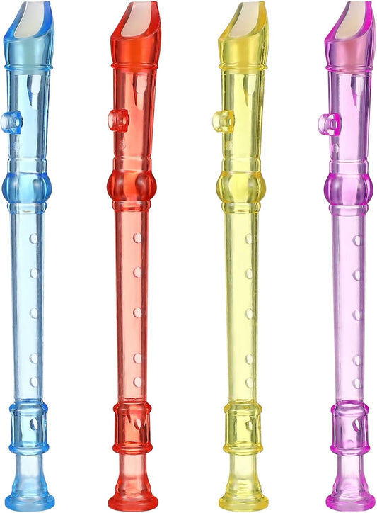 12 Pcs Plastic Recorder 6 Hole Mini Orchestra Musical , Music Recorder Instrument for Student, Music Flutes for Beginner Plastic Soprano Recorder, Random Color