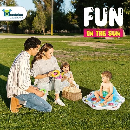 Baby Splash Pad with Inflatable Backrest and Stackable Ring Toys – Sensory - Image 6