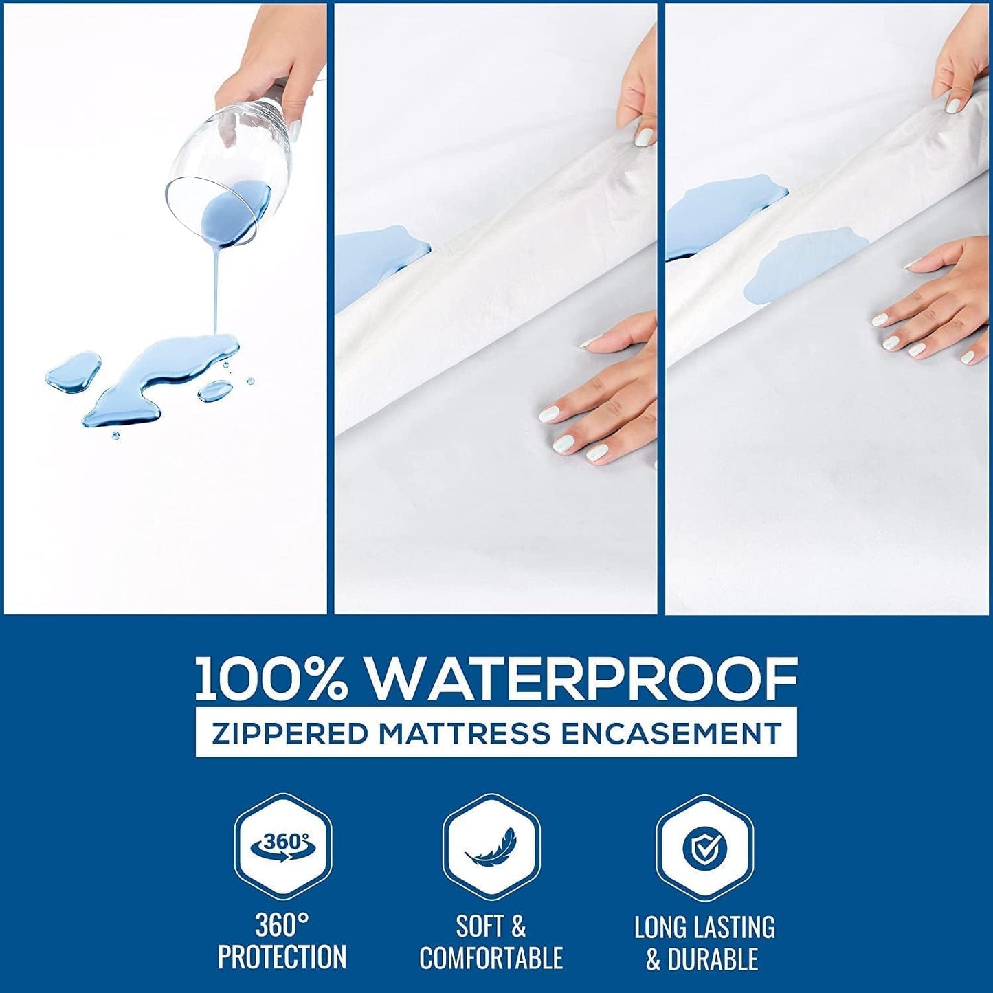 Utopia Bedding Zippered Mattress Encasement Twin Size (Pack of 12), 100% Waterproof, Dust Mite and Bed Bug Proof Mattress Protector, Absorbent 6-Sided Mattress Cover
