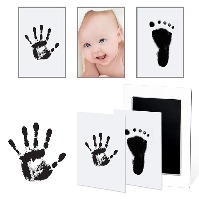1-Pack Clean Touch Ink Pad for Baby Handprints and Footprints, Baby Footprint Kits,Inkless Hand and Footprint Kit,No Mess Ink Pad for Baby Hand and Footprints,Baby Shower Gifts for New Moms