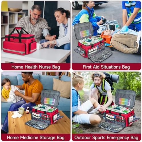LEFOR·Z Medical Bag, First Aid Bag Empty, Home Health Nurse Bag - Image 7