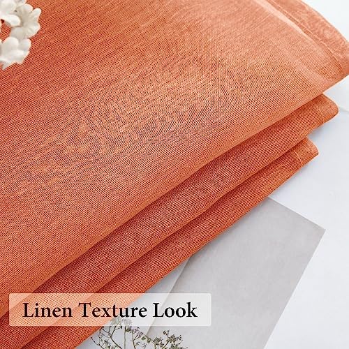 MIULEE Burnt Orange Fall Window Valance 1 Panel 54W x 18L - Image 3