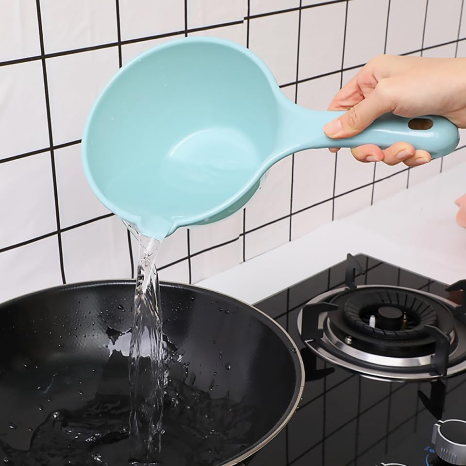 Zerodeko 5 pcs Plastic Water Ladle Long Handle Bath Scoop - Image 4