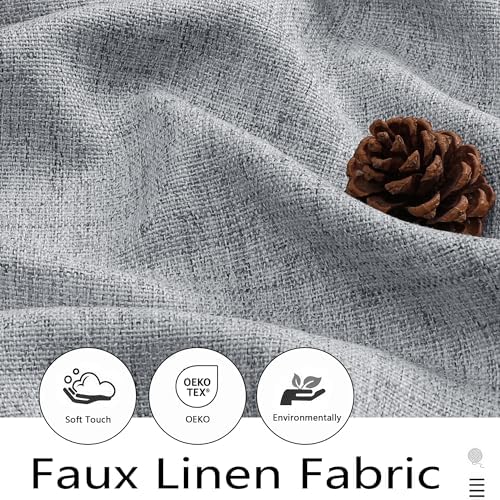 Valances for Windows, Light Filtering Faux Linen Textured Small Short Window - Image 3