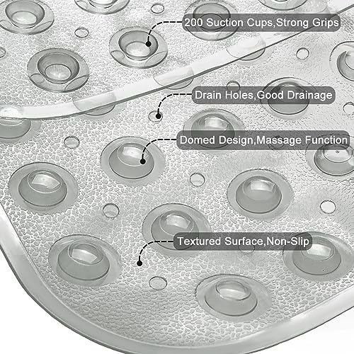 Bathtub and Shower Mats, Extra Long Non-Slip Bath Tub Mat 39 x 16 Inch - Image 2