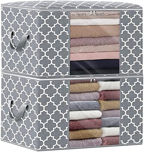 Storage Bags 100L 2Pack Clothes Organization and Storage Containers by WiseLife