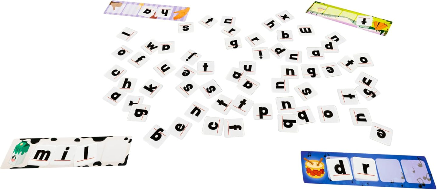 ORCHARD TOYS Match & Spell Game - New Art, Develop Your Children's Early Reading and Spelling Skills in This Updated, Fun Word-Building, 2 Ways to Play, for Ages 4+, Single or Multiplayer