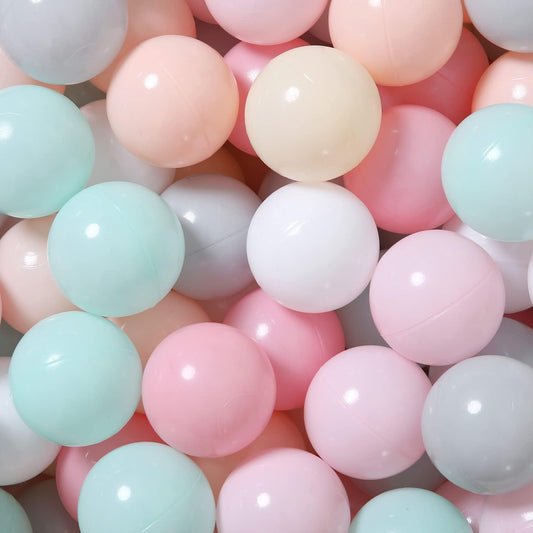 GOGOSO 100 Pit Balls Plastic Balls for Baby Toddlers GirlsToddlers for Playhouse, Baby Pool, Play Ball Fun Centers, for Babies, Kids, Toddlers 1-3, Phthalate Free BPA Free
