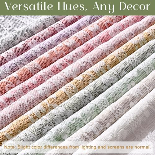 ASPMIZ Linen Kitchen Curtains Double Layer Kitchen Window Curtains 24 Inch - Image 4