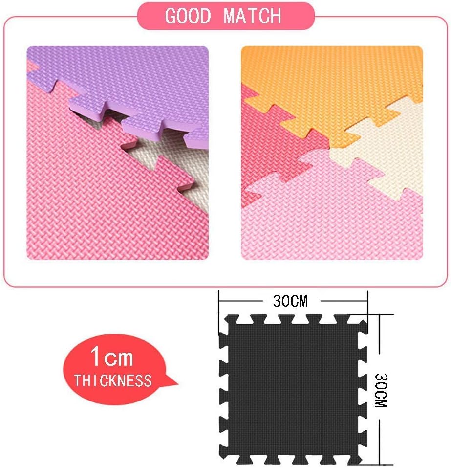 MQIAOHAM® 25 Pieces Puzzle Play Mats, Soft Baby Play Mat, Kids Interlocking Foam Floor Tiles, Toddlers Carpet Playmats G301025-101107112