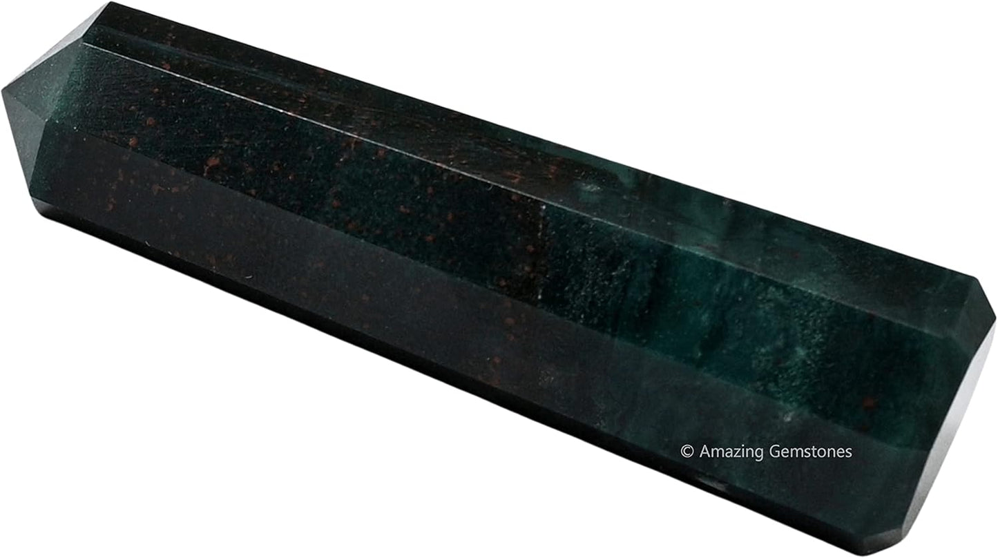 Amazing Gemstone Bloodstone Crystal Towers ~ Natural Healing Crystal Point Obelisk for Reiki Healing and Crystal Grid (3- Inch)