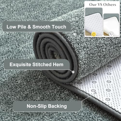 Keeko 3x5 Area Rugs for Living Room, Soft Washable Memory Foam Bedroom Rug - Image 2