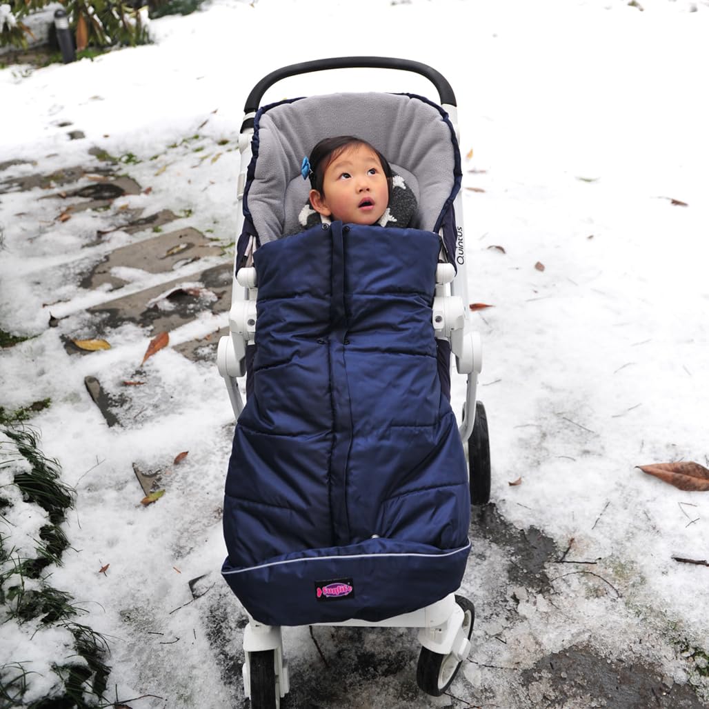 Go 3 Seasons Universal Stroller Footmuff, Warm Winter Bunting Bag for Toddler, Waterproof Sleeping Bag, Anti-Slip Height Adjustable, Winter Blanket