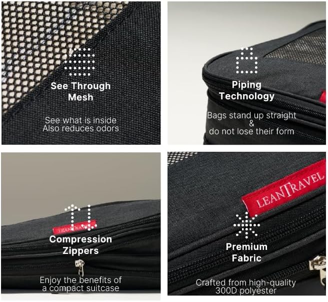 LeanTravel Premium Compression Packing Cubes - Image 5