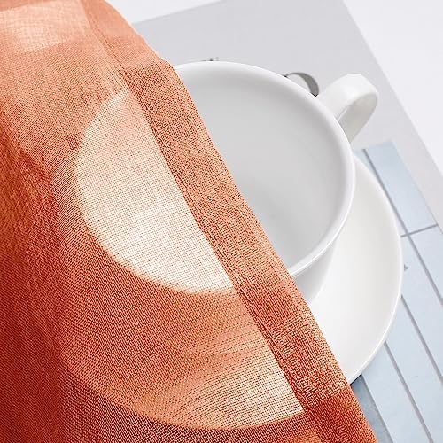 MIULEE Burnt Orange Fall Window Valance 1 Panel 54W x 18L - Image 5