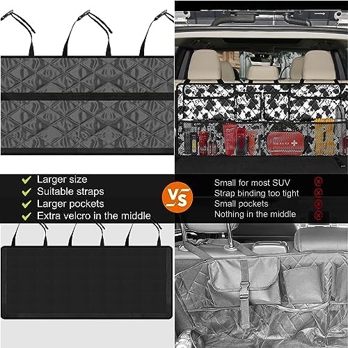 Femuar Car Trunk Organizer, Large Capacity Backseat Trunk Organizer, - Image 2