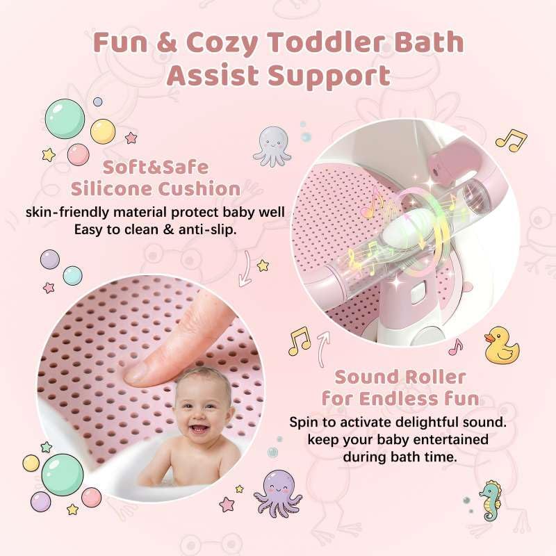 Baby Bath Seat for Babies 6 Months & Up, Non-Slip Toddler Bath Seat - Image 4