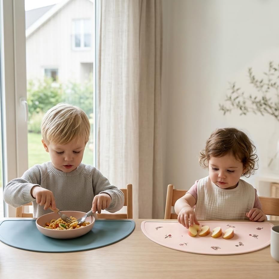 Silicone Placemats for Babies, Toddlers & Kids, BPA-Free Non-Slip Baby Table - Image 2