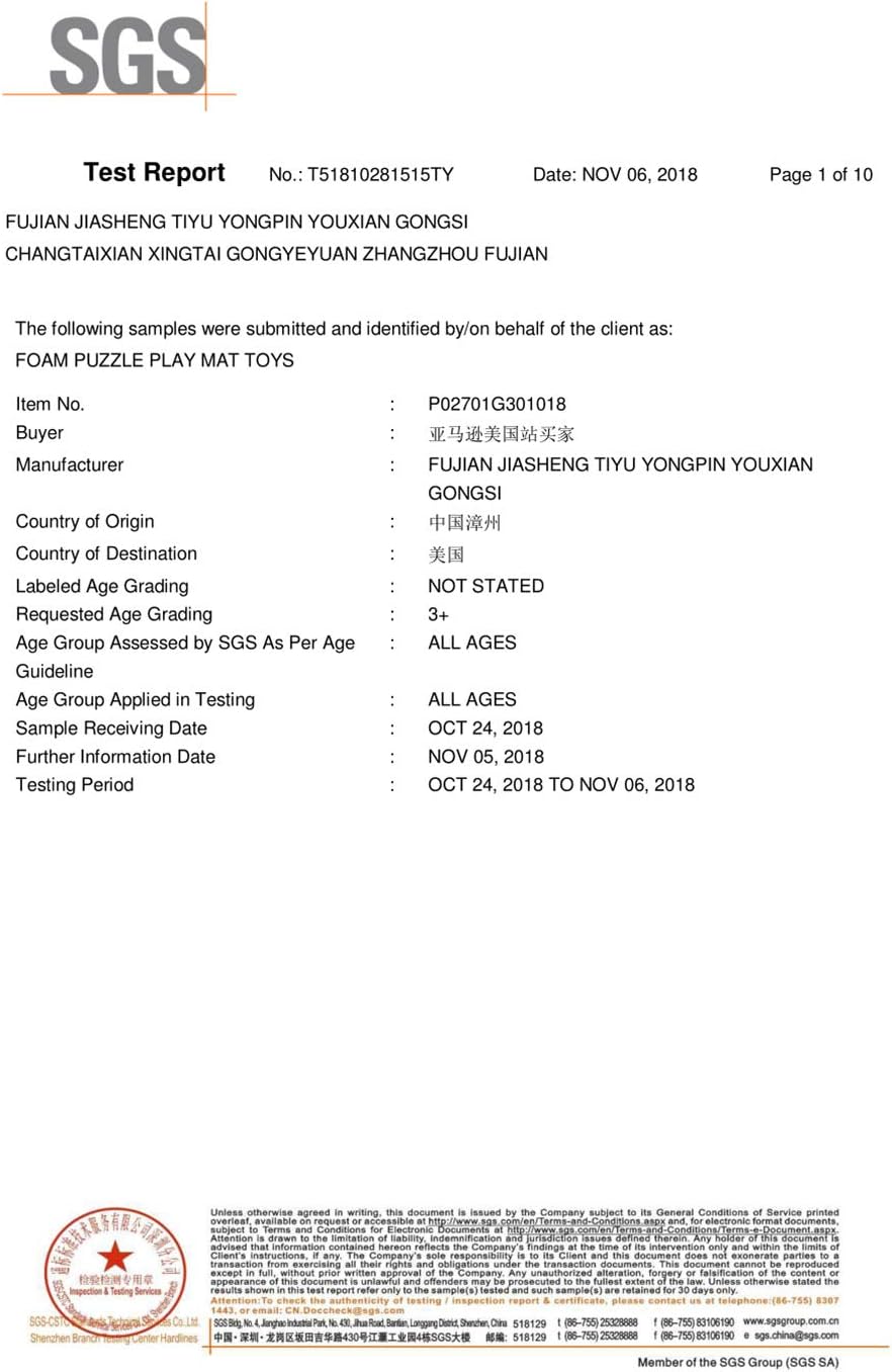 MQIAOHAM® 18 Pieces Puzzle Play Mats, Soft Baby Play Mat, Kids Interlocking Foam Floor Tiles, Toddlers Carpet Playmats G301018-105
