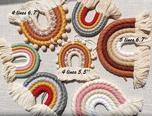 Rainbow Wall Hanging, Handmade Macrame Wall Art Decor - Image 6
