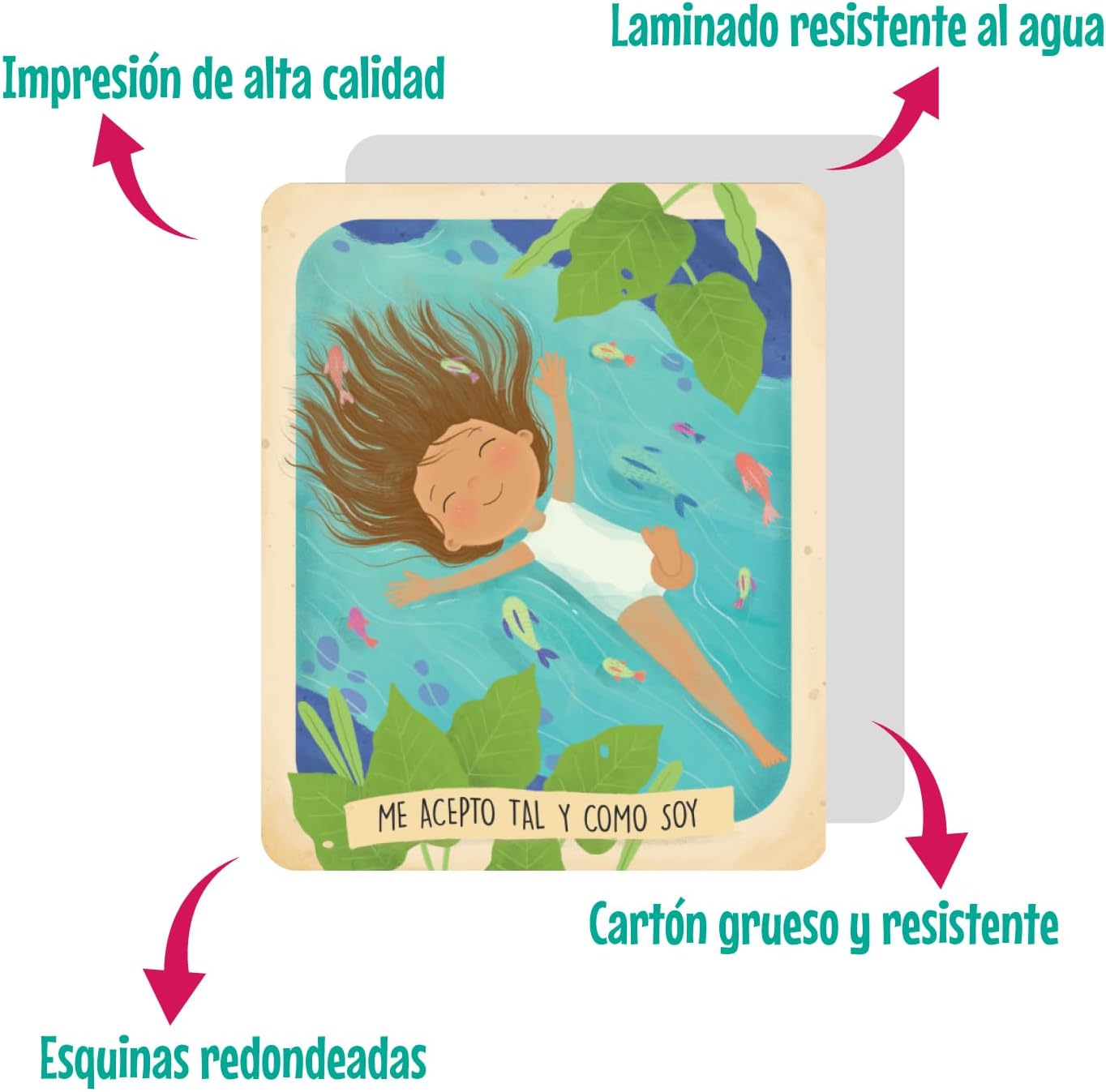 Menique Brilla Memory Matching Game – Spanish Edition – 80 Cards (40 Pairs) with Positive Affirmations for Brave Girls – Mindful Matching Game in Spanish for Confidence and Self-Love