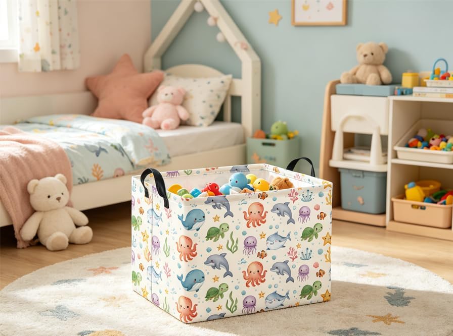 Rectangular Baby Kids Storage Basket - Image 4