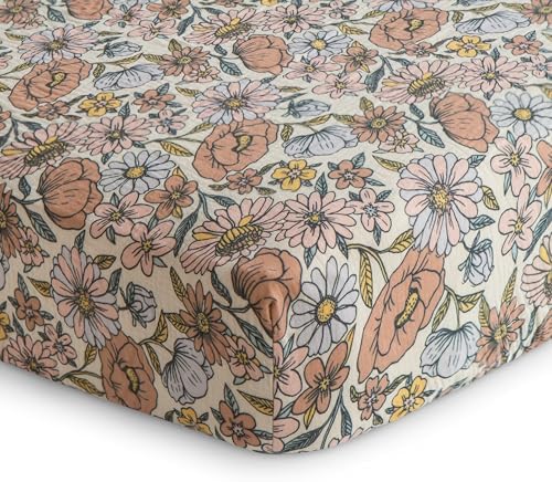 mushie Extra Soft Muslin Fitted Crib Sheet | 192 Thread Count | 28"x 52" - Image 2