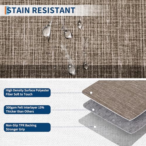 GarveeHome Washable Runner Rug 2x10 Modern Bordered Hallway Runner Rug - Image 4