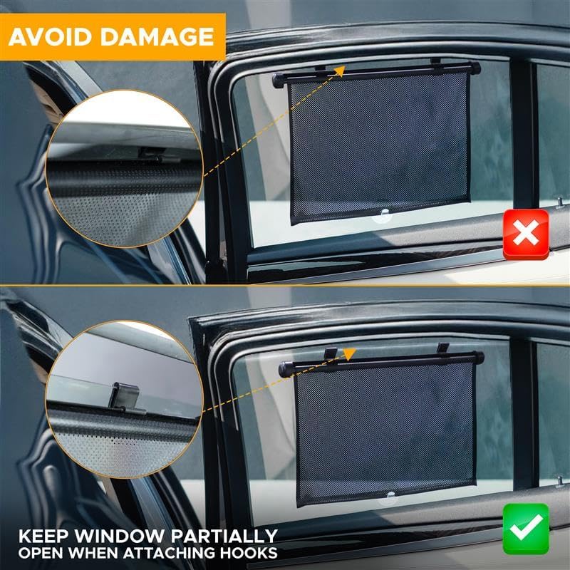 EcoNour Car Window Shades for Baby Side Sunshade, Sun Visor - Image 6