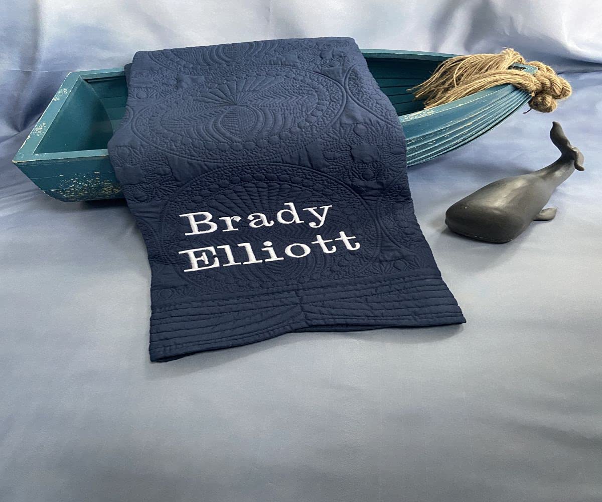Personalized Baby Blanket Baby Quilt Monogrammed Blankets for Boys and Girls Embroidered Baby Gifts Chase