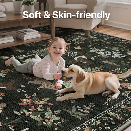 BESBLEE 2'6X6 Washable Kitchen Runner Rug, Animal Non Slip - Image 6