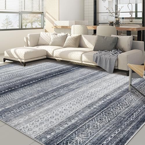 Nakagishi Area Rug Living Room Rugs: 7x10 Machine Washable Boho Large Neutral by NakagishiAreaRug