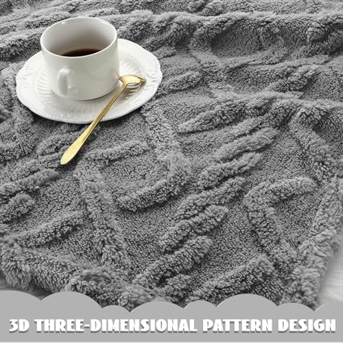 VitalCozy 4 Pcs Fleece Baby Blankets 3D Plush Soft Newborn, Dark Color - Image 3