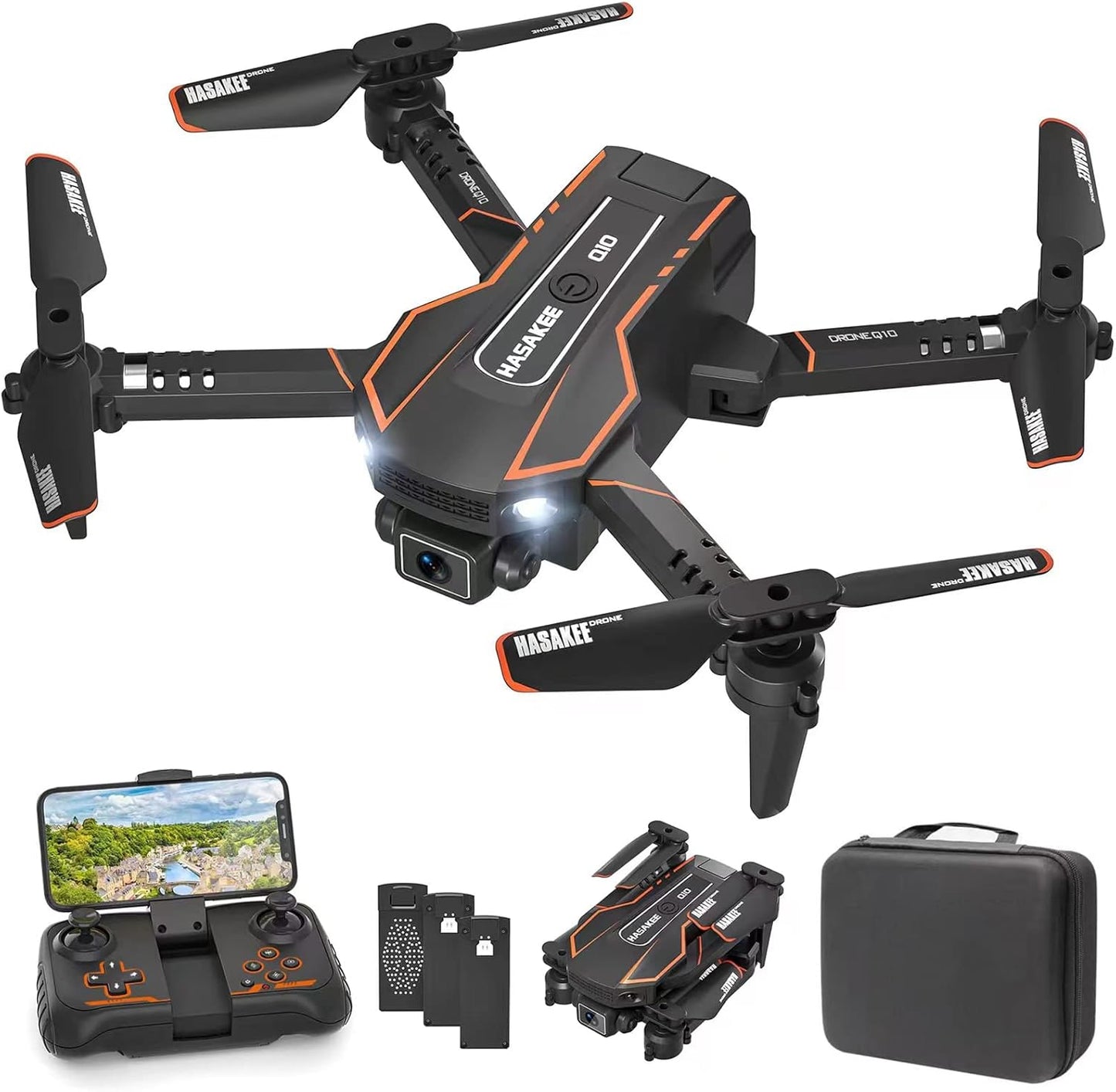 AVIALOGIC Mini Drone with Camera for Kids, Remote Control Helicopter Toys Gifts for Boys Girls, FPV RC Quadcopter with 1080P Live Video Camera, Gravity Control, 3 Batteries, Carrying Bag
