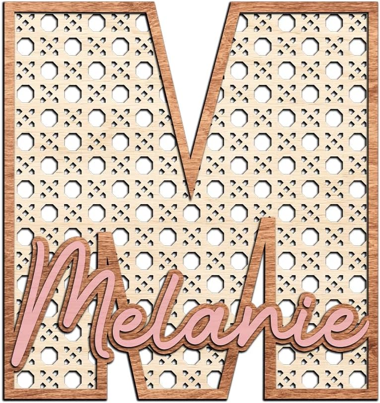 Personalized Boho Wooden Name Sign, Letter Wall Decor by IZI+POD