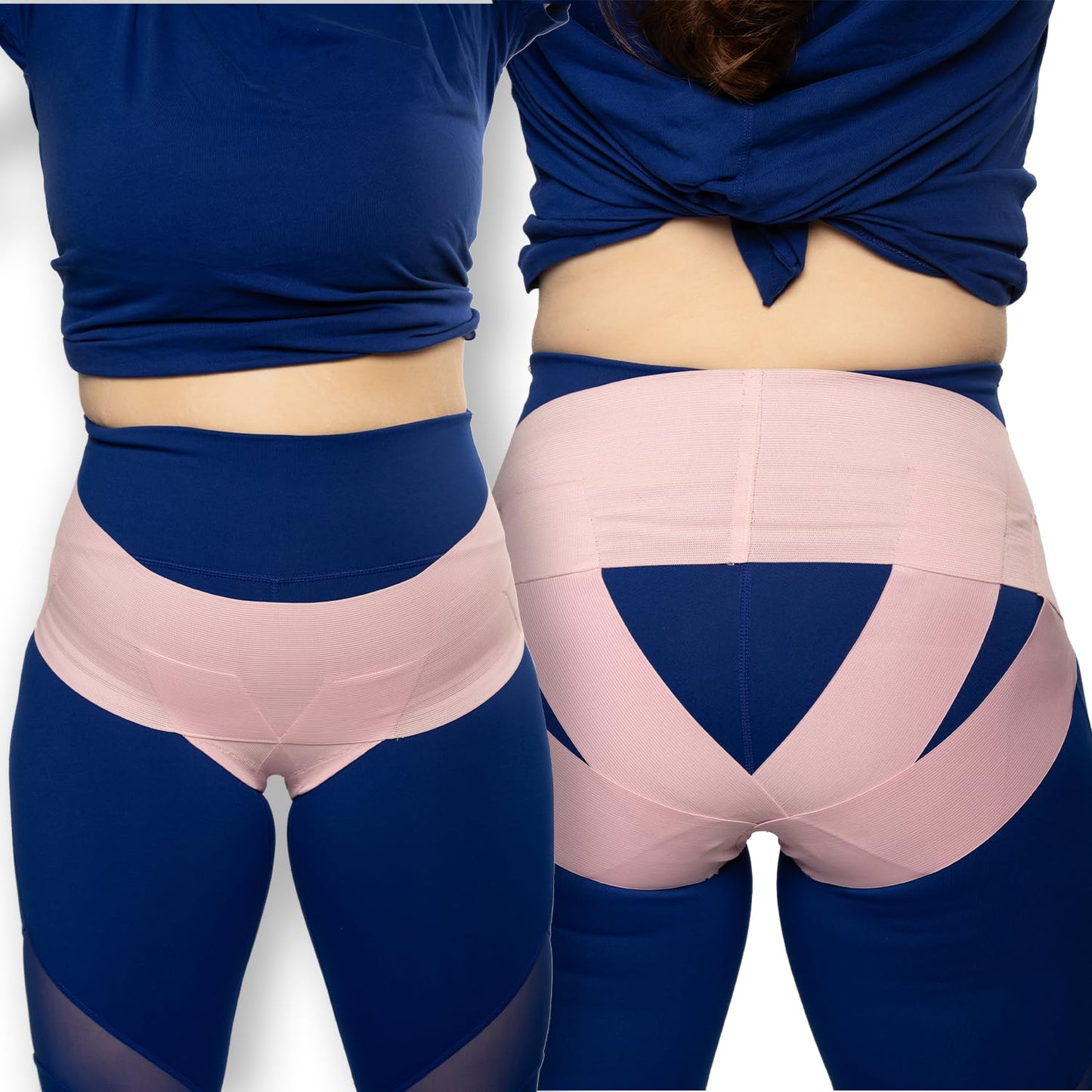 Patented Women’s Pelvic Floor Orthotic Support Belt ― Uterus Pain Relief Girdle for Dropped Bladder, Vulvar Varicosities, Postpartum Recovery, SPD | High Waist - Pink (XL)