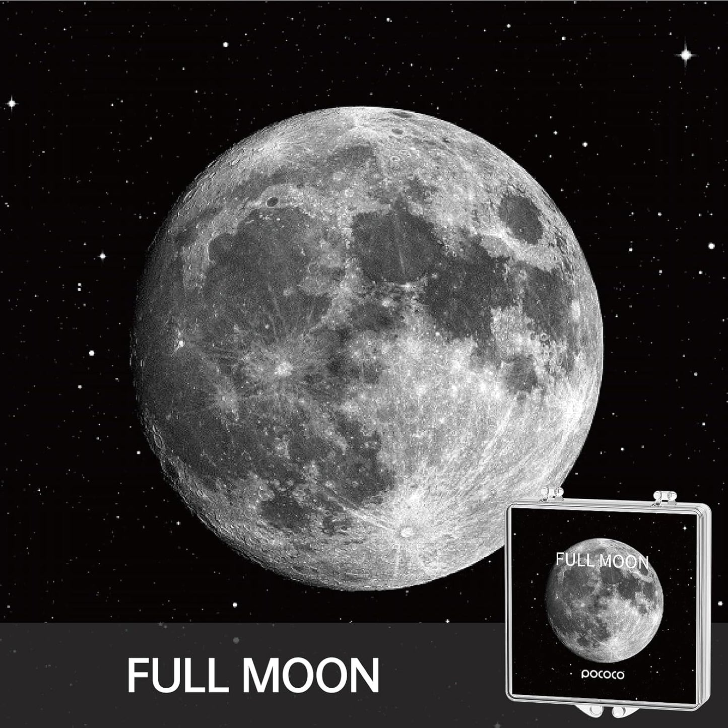 POCOCO Moon and Stars Series Galaxy Star Projector Night Light Discs: Realistic Galaxy Patterns, 5K Ultra HD, 96% Light Transmission, High Brightness - 6-Piece Pack (Projector Not Included)