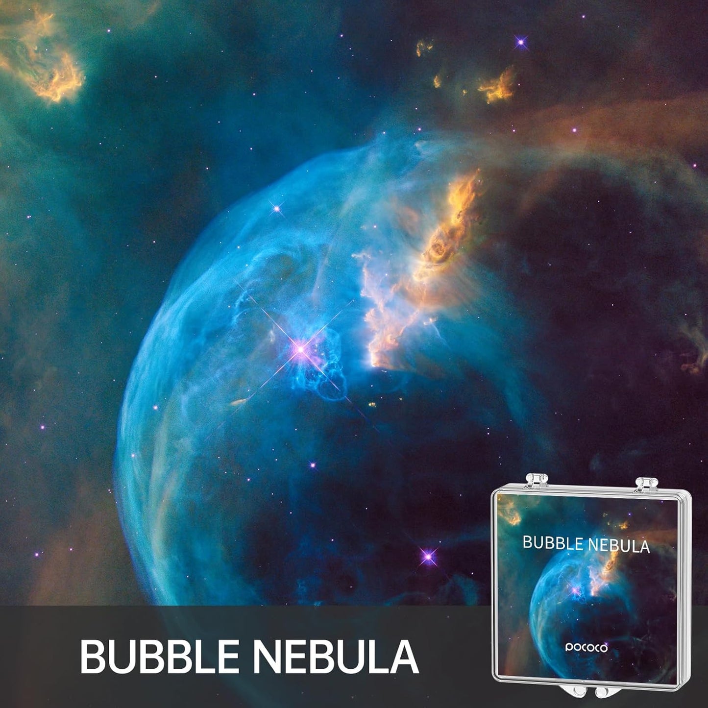 POCOCO Gorgeous Nebula Series Galaxy Star Projector Night Light Discs: Realistic Galaxy Patterns, 5K Ultra HD, 96% Light Transmission, High Brightness - 6-Piece Pack (Projector Not Included)