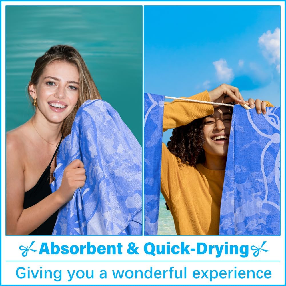 Oversized Turkish Beach Towel Blanket XXL Cotton Sandproof Towels Boho Woven Extra Large Big Sand Free Giant Throw Thick Blankets Huge Quilt XL Picnic Camping Necessities Cloud For Adult Gifts