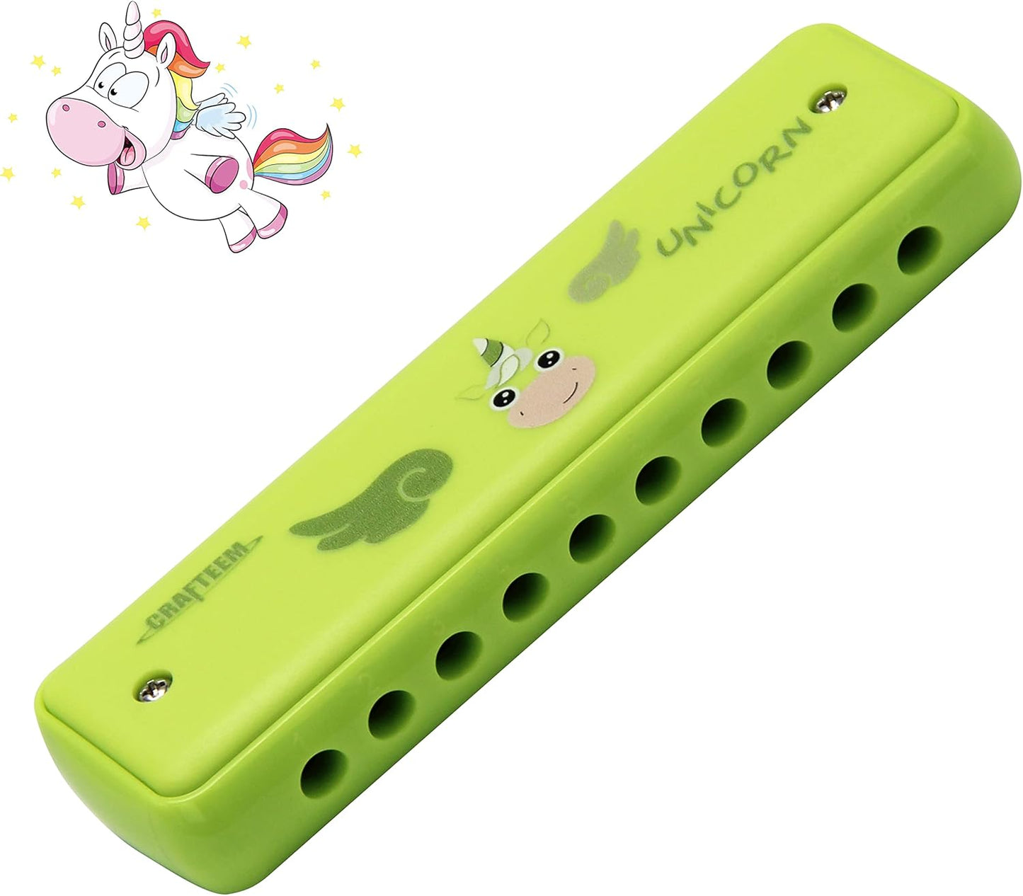 Color Blues Harmonica, Key of C for Kids, Children, Toddler and Beginners,10 Hole 20 Tones Musical Instrument Toy Gift