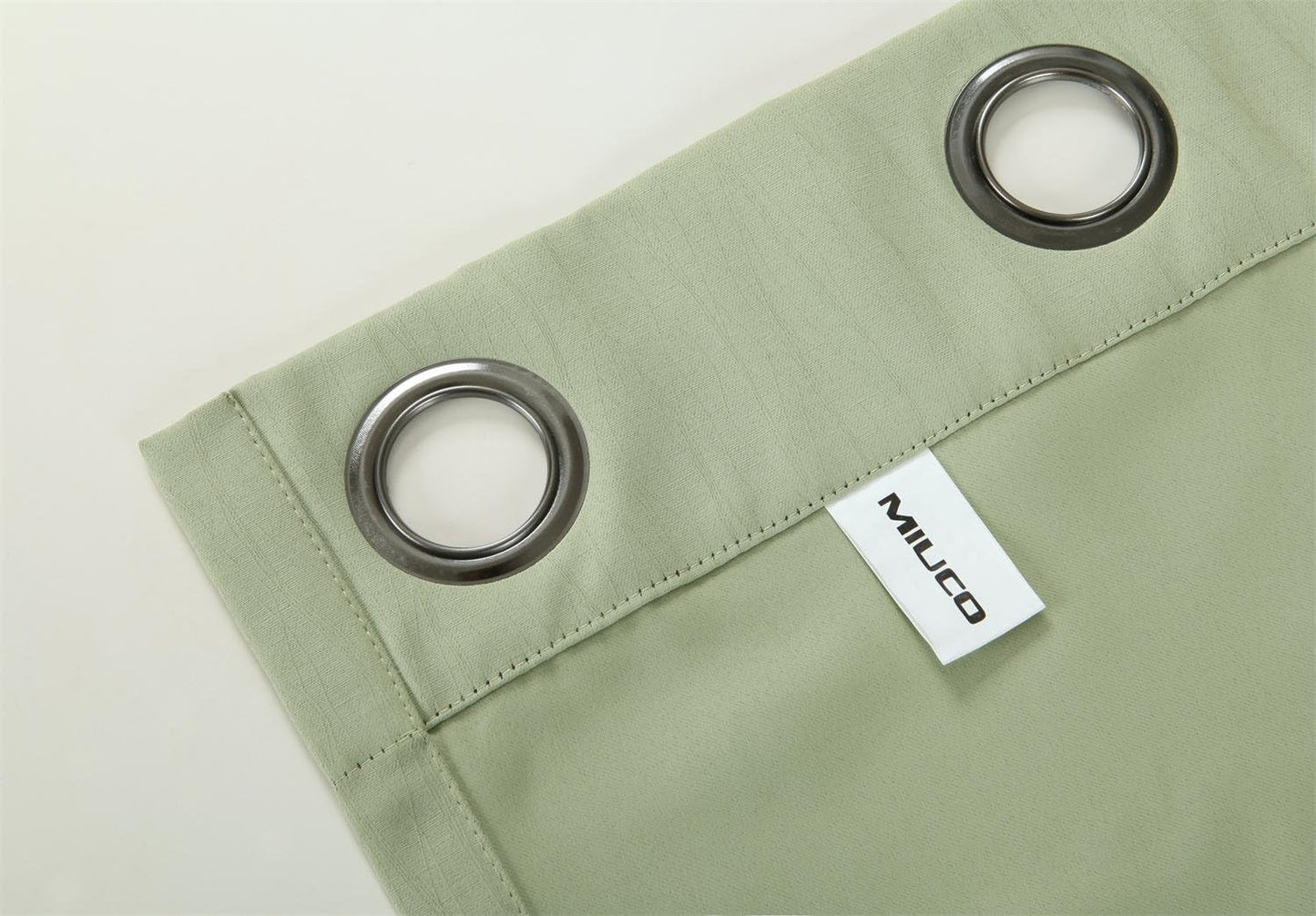 MIUCO Blackout Curtains Room Darkening Curtains Textured Grommet Panels for Kitchen 2 Panels 52x63 Inch Long Sage