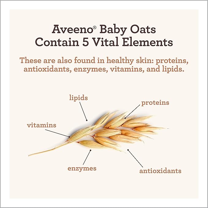 Aveeno Baby Daily Moisture Body Wash & Shampoo with Natural Oat Extract, Hypoallergenic, Tear-Free, Paraben-Free, pH-Balanced Formula For Sensitive Hair & Skin, 33 fl oz