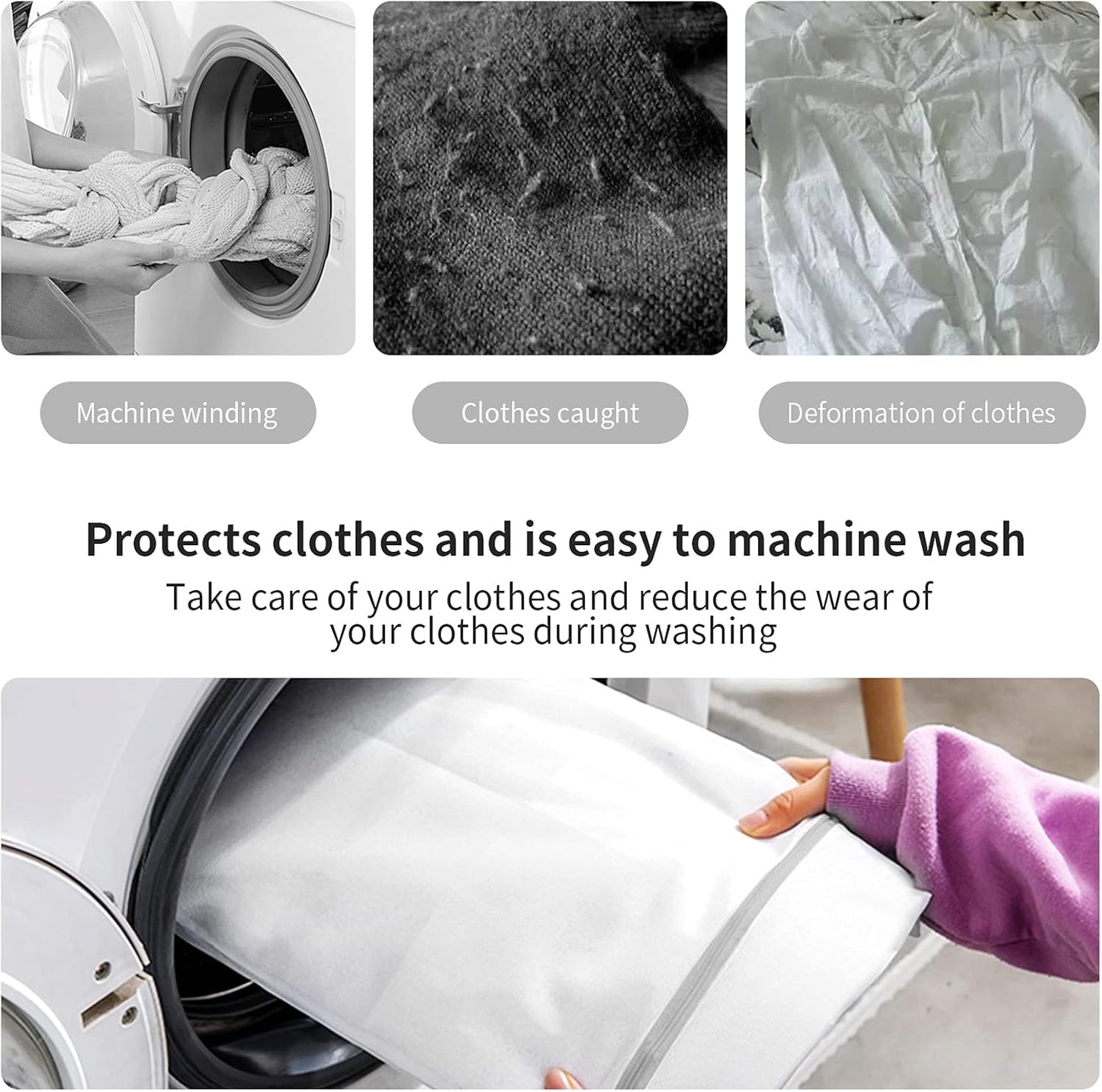 3 Pack Large Mesh Laundry Bags by MDSXO- Fine Durable Lingerie Delicates Bag for Washing Machine 16 * 20 inch [3 Pack]