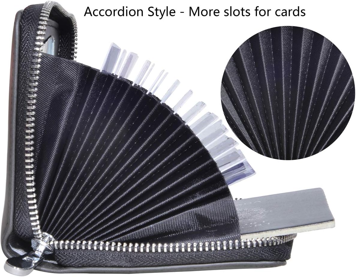 Easyoulife Genuine Leather Credit Card Holder Case RFID Travel Passport Wallet