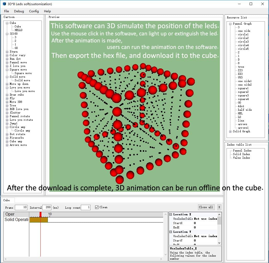 MINI 3D Led Cube DIY Electronics Kit Soldering Project Kit (3D8MINI-MULTI-KIT)