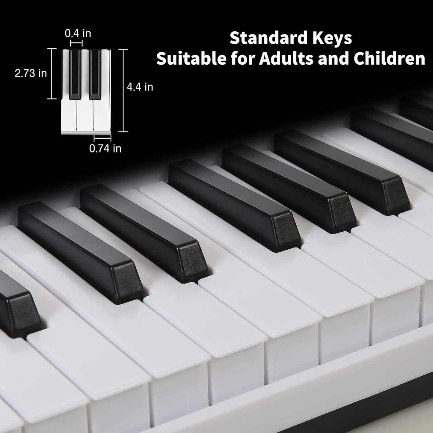 Hricane Keyboard Piano Lighted Keys for Beginner Adults Teens Kids, 61 Key Electronic Music Keyboard with Teaching Modes Powered by USB or Battery with LCD Display Microphone Headphone Jack
