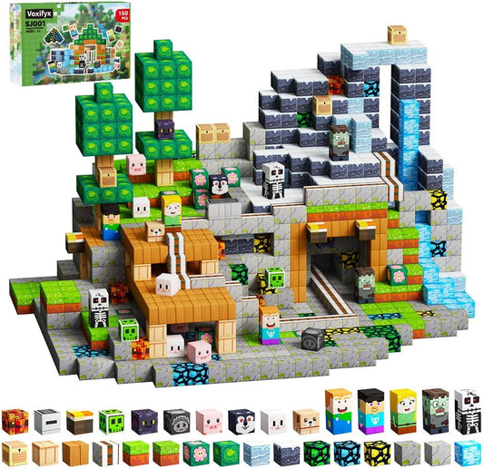 150PCS Magnetic Building Blocks Set Toys, Kids Classroom Magnet Blocks Sensory Toy for Toddlers STEM Learning, Construction Stacking Toy for Kids Boys and Girls Christmas Birthday Gifts